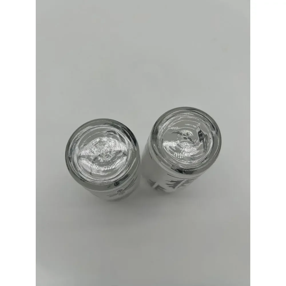 Vintage Libbey Silver Leaf Juice Glasses Set of 2 Clear Glass Tumblers 4”